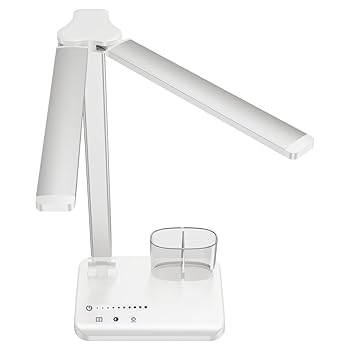 【中古】Glvaner デスクライト LEDライト 折り畳みライト 卓上ライト 電気スタンドled 無段階調光 調色 可愛い オシャレ 2ways T字 I字 目に優しい 折り