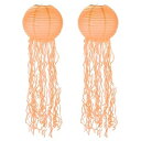 【中古】【未使用】PATIKIL 31x10" ペーパーランタン 2個セット クラゲハンギングデコレーションランタン パーティー装飾 誕生日 ウェディング ブライダルシャワー