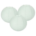 【中古】【未使用】uxcell 3PCS ペーパーランタン装飾用 12インチ ライトブルー 円形吊り下げ式ボールランタン 中国風ランタン ホームデコレーション 誕生日 結婚式