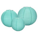 【中古】【未使用】uxcell 6PCS ペーパーランタンデコレーション 6 " 8 " 12" ブルーラウンドハンギングランタン中国ランタンホームデコレーション 誕生日 ウェディ