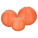 【中古】【未使用】uxcell 6PCS ペーパーランタンデコレーション 6 " 8 " 12" ダークオレンジの丸い吊りランタン 中国のランタン ホームデコレーション 誕生日 ウェ