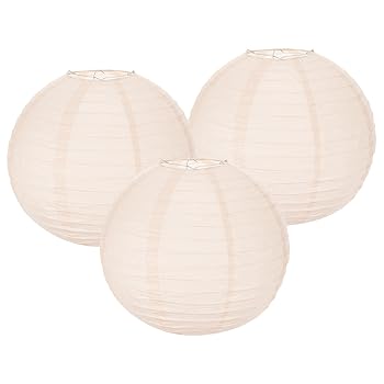 【中古】uxcell 3PCS ペーパーランタン装飾 12インチペールピンク丸い吊り下げ式ボールランタン中国の..