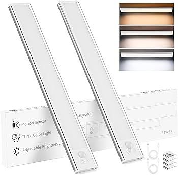 【中古】X-AMISA 人感センサーライト 30cm 3色調整可能 キッチンライト 超薄型ledバーlight 室内 ledラ..