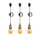 【中古】【未使用】LVWIT ペンダントライト E26口金 LED電球付き フィラメント電球 G80 電球ソケット 照明器具 配線ダクトレール用 天井照明 吊り下げ コード付き 1