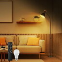 【中古】【未使用】フロアライト おしゃれ スタンドライト 間接照明 LED電球付 E27口金 フロアスタンド 読書灯 リモコン スマホ操作対応 調光調色 照明器具 床置き