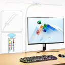 【中古】【未使用】デスクライト リモコン付き スタンドライト 卓上ライト led電気スタンド KableRikaダブル光源 クランプ・タッチパネル・リモコンスイッチ 明るい