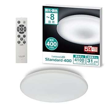 【中古】【見ても美しい均一な明かり 5年保証】 ドウシシャ LEDシーリングライト 8畳（日本照明工業会基準） 調光7段階 調色7段階 常夜灯2段階 おやすみ