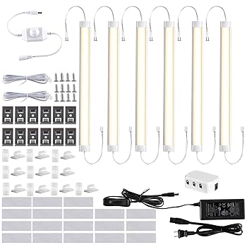 【中古】【未使用】AIBOO LED の下の反対の照明設備、多目的灯 LEDバーライト 非接触 のキャビネットの滑走路端燈の照明キット、12 イ..