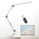 【中古】【未使用】Kiyoraito デスクライト LED スタンドライト 22W・ダブル光源・2400Lux・無段階調光調色・無線リモコン・60秒遅延自動消灯・ポモドーロモード・