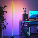 【中古】【未使用】フロアーライト RGB 変色 フロアスタンド LED ランプ 調光調色 高さ145cm スタンドライト タイマー機能 間接照明 クリエイティブDIYモード&タイ
