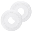 【中古】【未使用】PATIKIL シーリングメダリオン 2個 12" OD x 4" ID PU装飾てんじょうライトメダリオンシャンデリアメダリオンペタルてんじょうライトカバープレ