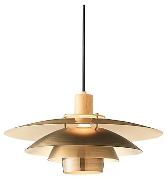 【中古】インターフォルム ペンダントライト LT-3798 ミッケリ 電球別売 ゴールド モダン アンティーク 北欧 木目