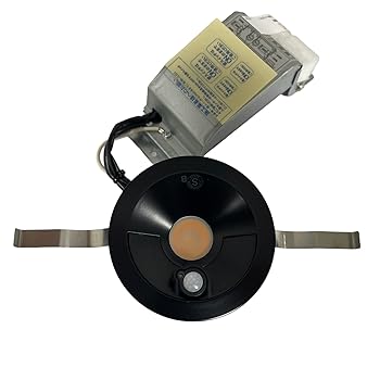Rakuten - 【中古】大光電機 DAIKO LEDダウンライト LED内蔵 LED 5.4W 電球色 2700K 埋込穴φ75 人感センサー 連動ON-OFFタイプ 防雨形 電気工事必要 ブラック DDL-