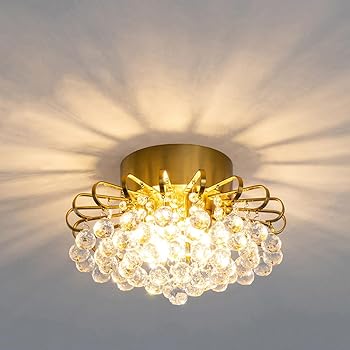 【中古】Chende シーリングライト クリスタル 4灯 G9 ペンダントライト おしゃれ 北欧 リビング ダイニング 寝室 カフェ レトロ アンティーク 照明器具