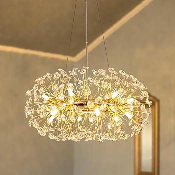 【中古】【未使用】Chende ペンダントライト おしゃれ 北欧 12灯 シャンデリア シーリングライト 天井 照明 ガラス 電球 LED 明るい モダン ダイニング インテリア(2)