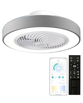 【中古】【未使用】XINGMU LED シーリングファンライト 屋内用天井扇風機 直径50CM 最大3900LM 調光調色 風量 6階段調整 360度回転 静音 軽量 薄型 空気循環 照明器