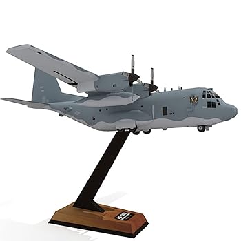 【中古】【未使用】1:100 スケール ロッキード AC-130U 幽霊空中ガンシップ航空機紙軍用機モデル未組み立て DIY キット ホームデコレーション