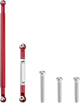 【中古】【未使用】5 タイロッドリンケージ アルミホイールベース アッパーリンケージ ロアリンケージ シャシーリンケージ MN86K MN86KS 1/12 R/Cカー (レッド)