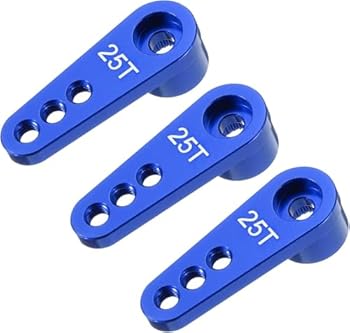 樂天商城 - 【中古】3pcs 濃紺のアルミニウム 25T ステアリング サーボは DIY RC の車/ボート/エアクラフトのボートのための腕の角を分けます選抜します