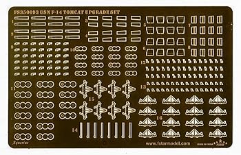 Fibra estelar modelo FS350093 1/350 US Navy F-14 Tomcat Upgrade Set