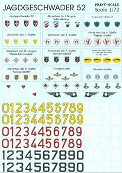【中古】【未使用】プリントスケール 72-005 1/72 ドイツ空軍 第52戦闘航空団