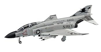 【中古】ハセガワ 1/48 アメリカ海軍 F-4J ファントムII w/ワンピースキャノピー プラモデル PT6