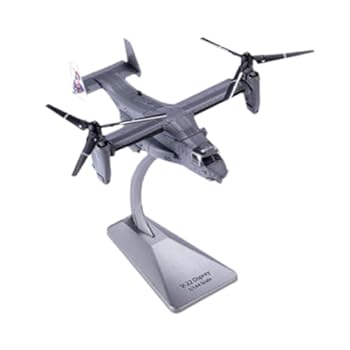 【中古】【未使用】LOL-FUN 1/144スケールV22ヘリコプターダイキャストファイターホーム装飾航空機飾り飾りメタル飛行機