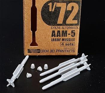 【中古】航空自衛隊 AAM-5 ミサイル(4 セット) 04式空対空誘導弾◆3Dプリントキット【1/32】【1/48】【1/72】 (1/72 スケール)