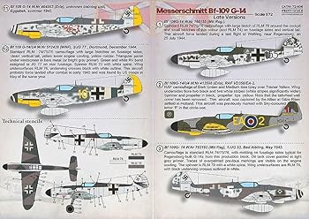 【中古】【未使用】プリントスケール 72-406 1/72 メッサーシュミット Bf-109 G-14 後期型