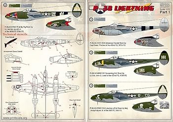【中古】【未使用】プリントスケール 32-012 1/32 P-38 ライトニング Part1 コンプリートセット