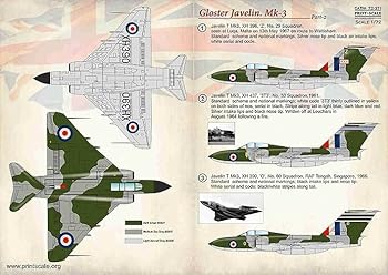【中古】プリントスケール 72-371 1/72 グロスター ジャベリン Mk.3 Part2 コンプリートセット