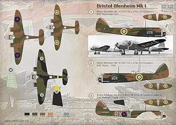 【中古】プリントスケール 72-100 1/72 ブリストル ブレニム コンプリートセット