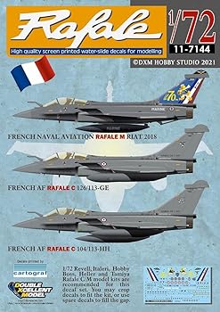 【中古】DXMデカール 11-7144 1/72 フランス空軍 海軍航空隊 ラファール C/M