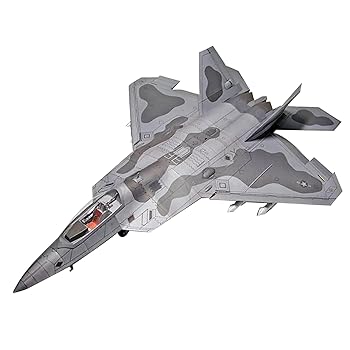 Toys - 【中古】1/33スケールUS F-22戦闘機 ラプター 紙上戦闘機 ミリタリーモデル ダイキャストモデル コレクション用模型 (未組立キット)模型コレクション