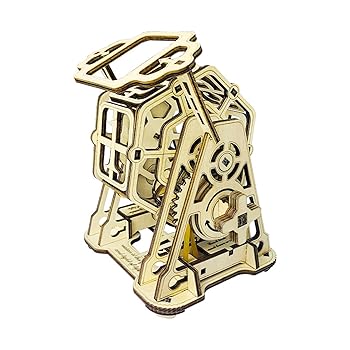 【中古】木製歯車糸車ビルディングセットおもちゃパズル愛好家のための創造的な組み立て歯車モデルモデ..