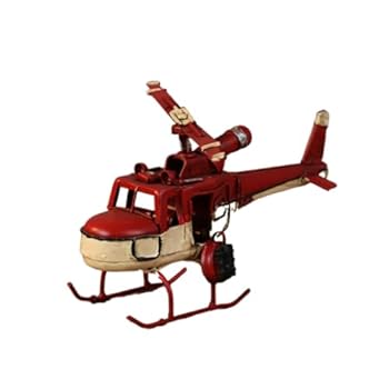 【中古】【未使用】レトロな飛行機模型ホームデコレーションレッドesショー鉄の飛行機複葉機模型飛行機..