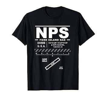【中古】【未使用】フォード島 海軍航空基地 ルーク 飛行場 真珠湾 ハワイ州 NPS Tシャツ
