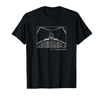 【中古】【未使用】コックピットインスツルメンツP-47戦闘機WW2 Tシャツ