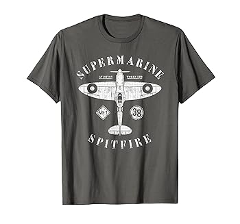 【中古】Supermarine Spitfire | RAF WW2 Vintage British Fighter Plane Tシャツ