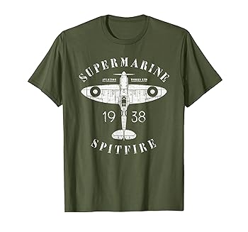 【中古】Spitfire RAF British WW2 Fighter Plane Supermarine Aviation Tシャツ