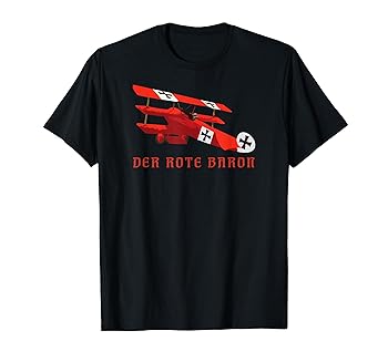 【中古】【未使用】レッドローテ男爵フォッカー DR1 三葉第一次世界大戦戦闘機 Tシャツ
