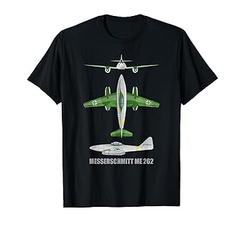 【中古】【未使用】Messerschmitt Me 262 ドイツ第二次世界大戦 ジェット戦闘機 飛行機図 Tシャツ