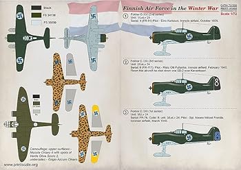 【中古】【未使用】プリントスケール 72-332 1/72 フィンランド空軍 冬戦争