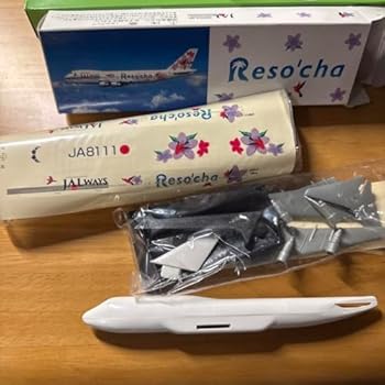 【中古】【未使用】Reso'cha 組み立てキット 組み立て飛行機 レア JAL 模型