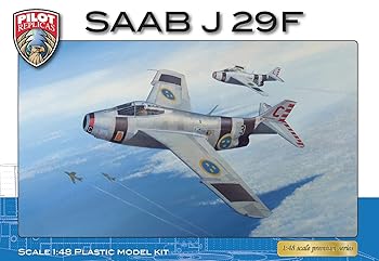 【中古】【未使用】パイロットレプリカ 1/48 サーブ J29F 戦闘機 プラモデル PLR48A002