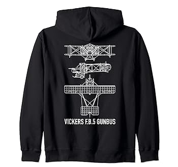Vickers F.B.5 Fighting Biplane 5 Gunbus Blueprint Diagram ジップパーカー