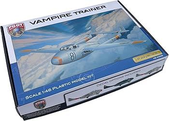 【中古】【未使用】パイロットレプリカ 1/48 スウェーデン J28C ヴァンパイア 複座練習機 プラモデル PLR48A006(3)
