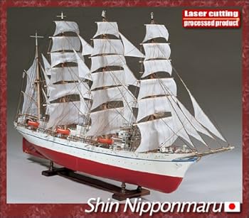 【中古】ウッディジョー 1/80 日本丸 大型木製帆船模型 組立キット
