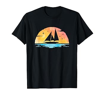 【中古】帆走帆船のボートのギフト - 帆船船のセーラー Tシャツ