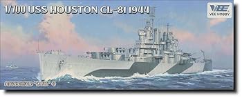 【中古】ヴィー・ホビー 1/700 アメリカ 軽巡洋艦 ヒューストン CL-81 1944年 通常版 プラモデル VEEV57021